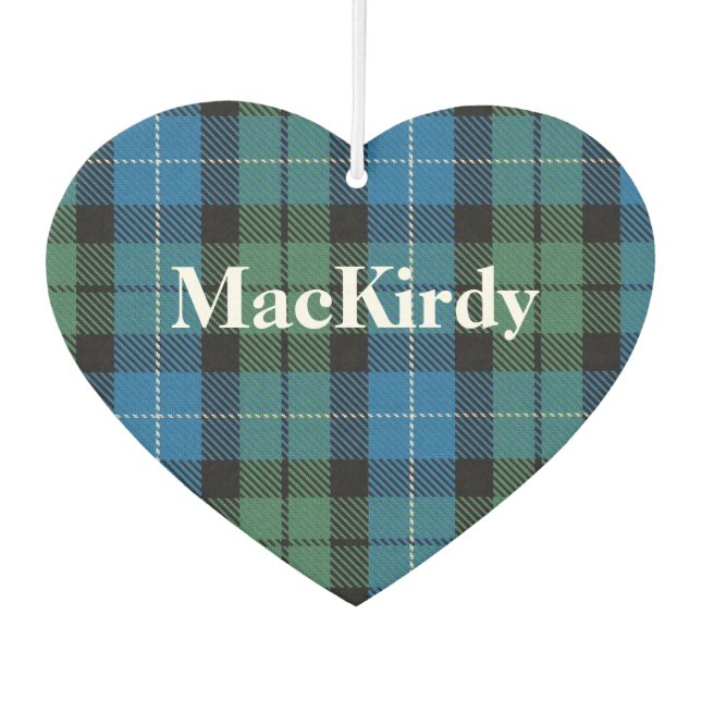 MacKirdy Tartan Kariert Air Freshener Autolufterfrischer (Vorderseite)