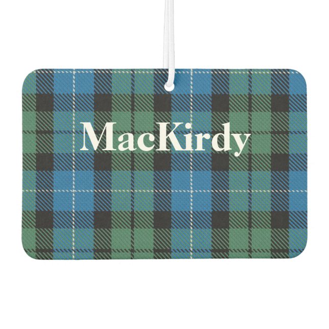 MacKirdy Tartan Kariert Air Freshener Autolufterfrischer (Vorderseite)