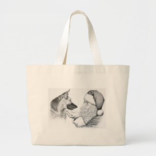 Macksie-and-Santa-LARGE Jumbo Stoffbeutel