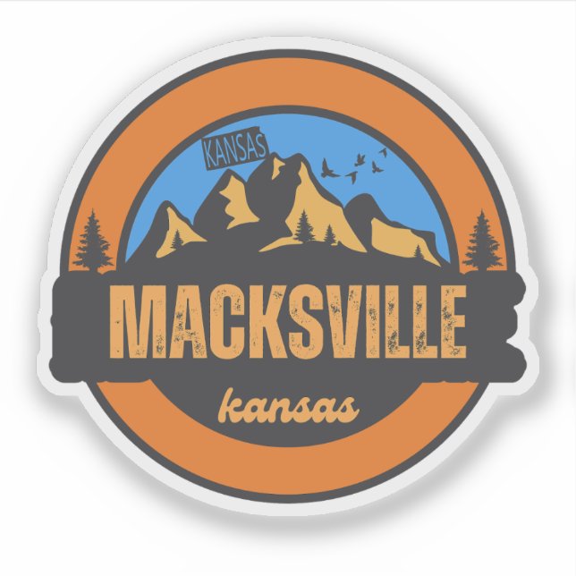 Macksville, Kansas Aufkleber (Vorderseite)