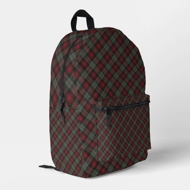 MacLachlan Ancient Scottish Tartan Bedruckter Rucksack (Rückseitige Ecke links)