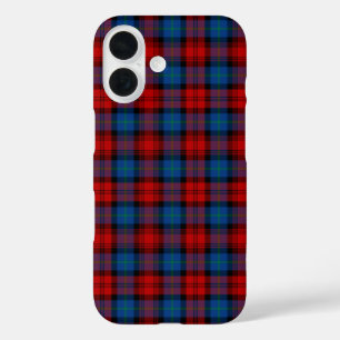 MacLachlan Clan Red und Royal Blue Tartan iPhone 16 Hülle