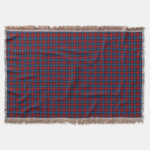 MacLachlan Clan Red und Royal Blue Tartan Decke