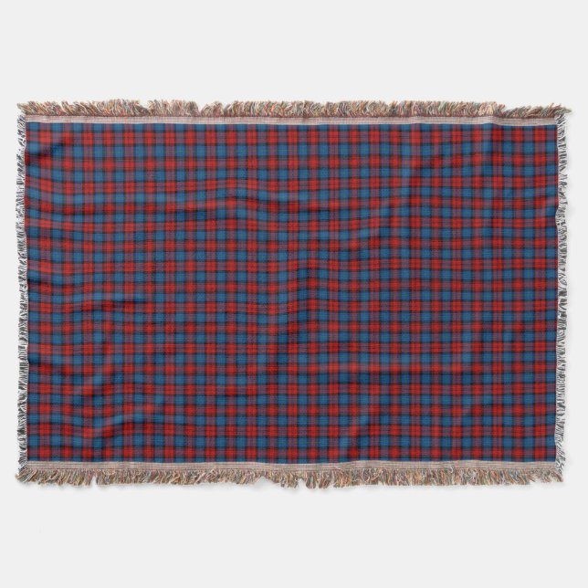 MacLachlan Clan Red und Royal Blue Tartan Decke (Vorderseite)