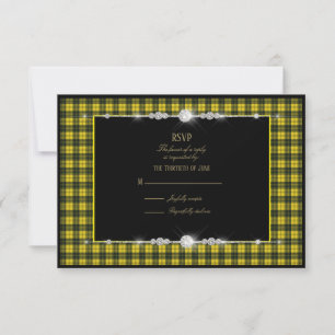 MacLachlan Kleid Schottischer Tartan Hochzeit RSVP Karte