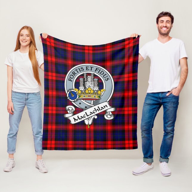 MacLachlan Modern Clan Abzeichen Tartan Kariert Fleecedecke (Beispiel)