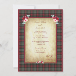 MacLachlan Tartan Kariert Garden Wedding Einladung