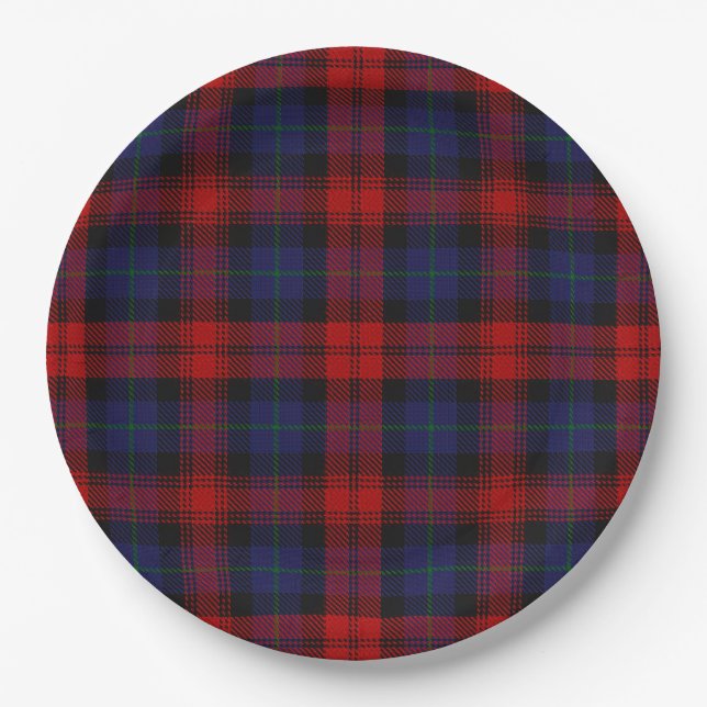 MacLachlan Tartan Pappteller (Vorderseite)