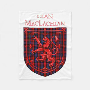 Maclachlan Tartan Scottish Kariert Lion Rampant Fleecedecke