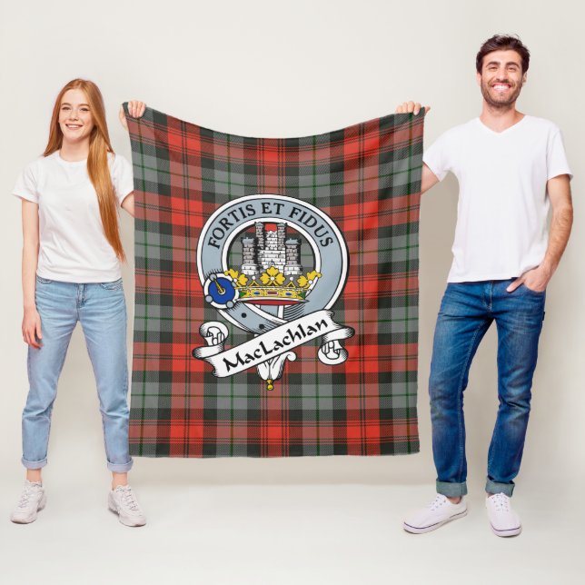 MacLachlan Weathered Clan Abzeichen Tartan Kariert Fleecedecke (Beispiel)