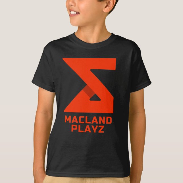 Macland Playz Offiziell Merch Unisex Black T - Shi T-Shirt (Vorderseite)