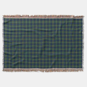 MacLaren Clan Blau, Grün und Gelb Tartan Decke