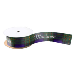 Maclaren Clan karierter schottischer Tartan Satinband