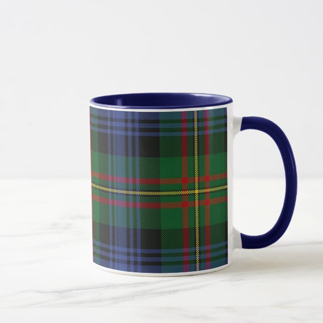 MacLaren karierte Tasse, blauer Griff Tasse (Rechts)