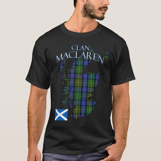 MacLaren Scottish Clan Tartan Scotland T-Shirt (Vorderseite)