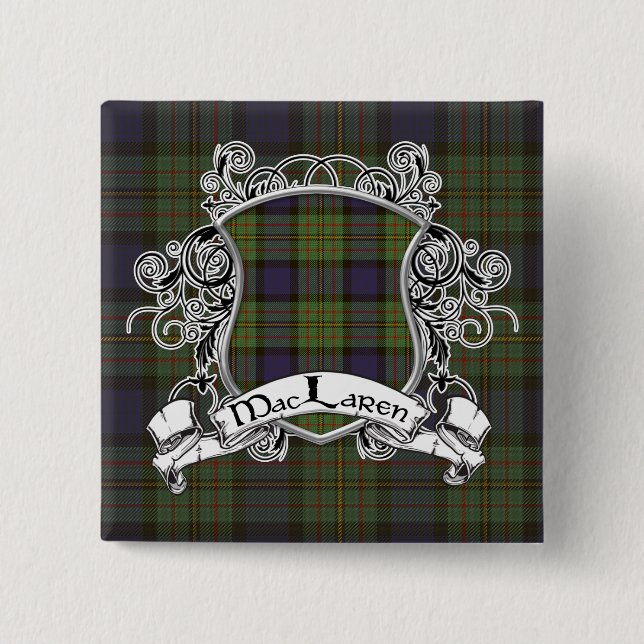 MacLaren Tartan-Schild Button (Vorderseite)