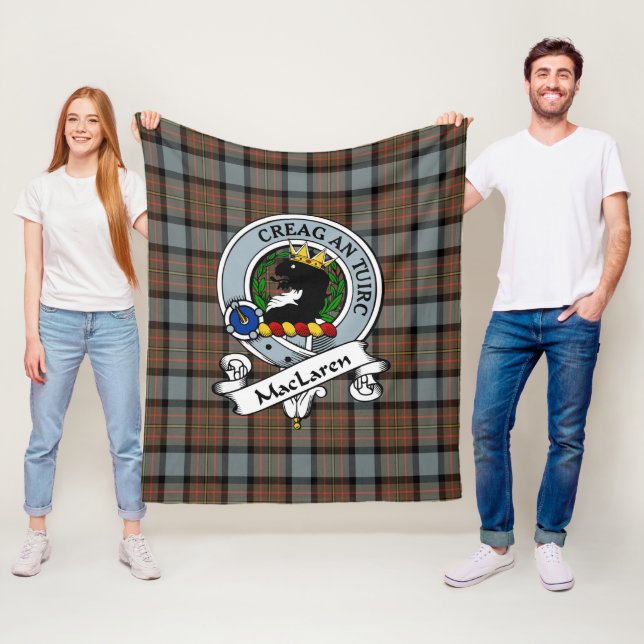 MacLaren Weathered Clan Abzeichen Tartan Kariert Fleecedecke (Beispiel)