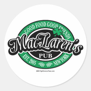 MacLaren's Pub Runder Aufkleber