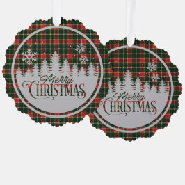 MacLaughlsn Old Modern Scottish Tartan Weihnachten Ornament Karte
