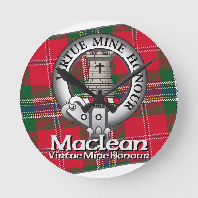 Maclean Clan Runde Wanduhr (Vorderseite)