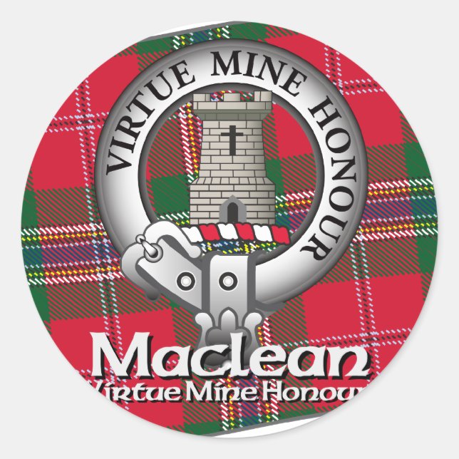 Maclean Clan Runder Aufkleber (Vorderseite)