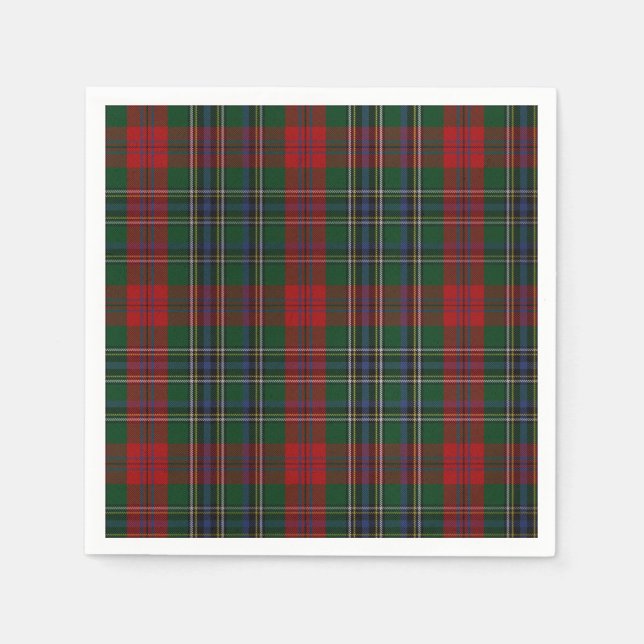 MacLean Clan Tartan Kariert Paper Napkins Serviette (Vorderseite)
