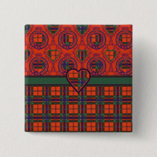Maclean Duart karierten schottischen Tartan Button