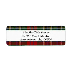 MacLean MacClain Tartan-karierter Rückholaufkleber