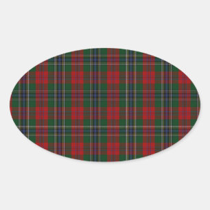 MacLean / McLean Clan Family Tartan Ovaler Aufkleber