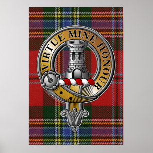 MacLean Tartan & Abzeichen Poster