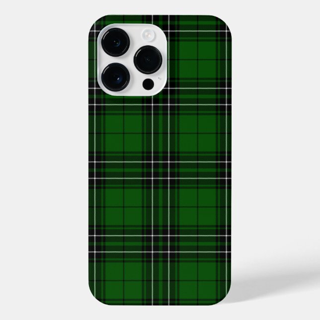 MacLean Tartan Green und Black Kariert iPhone Hülle (Rückseite)