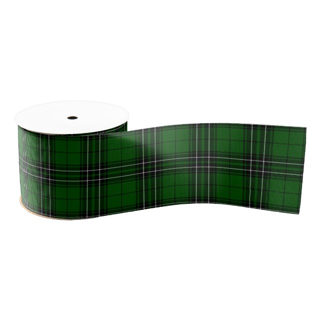 MacLean Tartan Green und Black Kariert Ripsband (Spule)