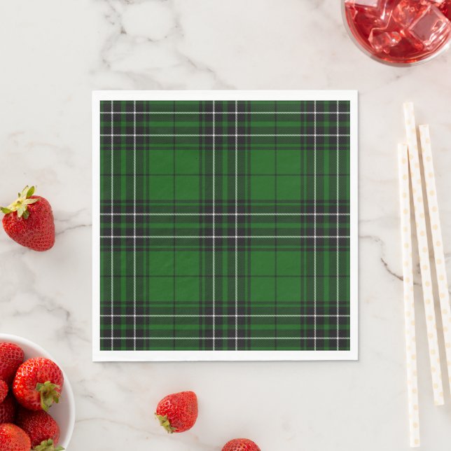 MacLean Tartan Green und Black Kariert Serviette (Beispiel)