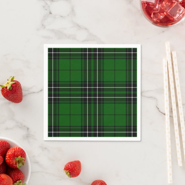 MacLean Tartan Green und Black Kariert Serviette (Beispiel)