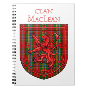 MacLean Tartan Scottish Kariert Lion Rampant Notizblock