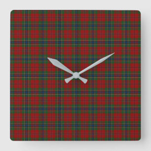 Maclean Tartan Scottish Modern MacLean von Duart Quadratische Wanduhr