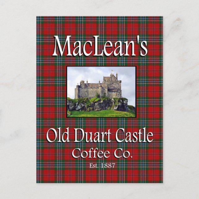 MacLean's Old Duart Castle Coffee Co. Postkarte (Vorderseite)