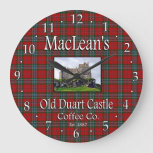 MacLean's Old Duart Castle Coffee Co. Wall Clock Große Wanduhr
