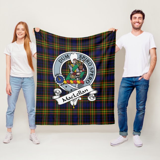 MacLellan Modern Clan Abzeichen Tartan Kariert Fleecedecke (Beispiel)