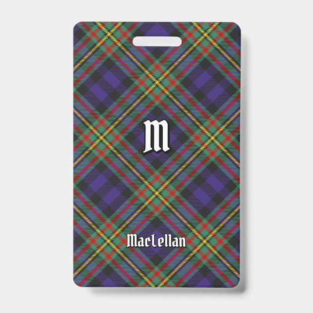 MacLellan-Tartan Ausweis (Vorderseite)