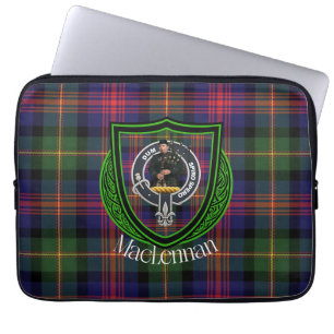 MacLennan schottischer Clan Tartan & Wappen Laptopschutzhülle