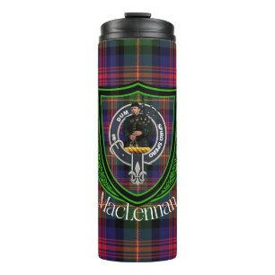 MacLennan schottischer Clan Tartan & Wappen Thermosbecher