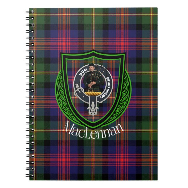 MacLennan Scottish Clan Tartan & Crest Notizblock (Vorderseite)