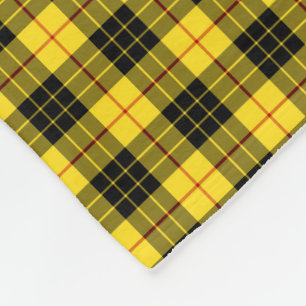 MacLeod Clan-heller gelber und schwarzer Tartan Fleecedecke