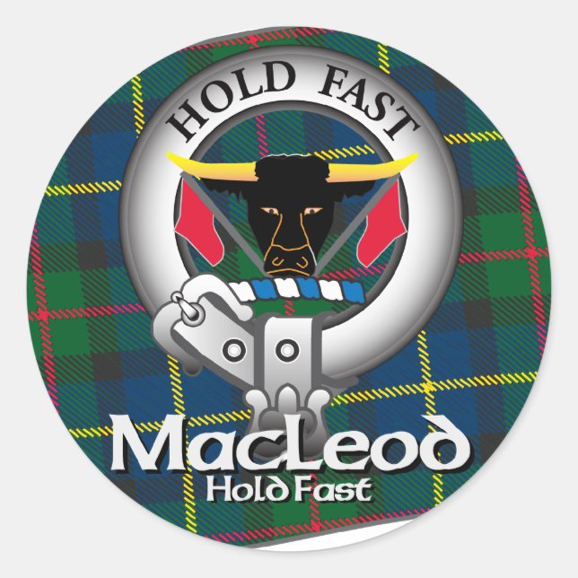 MacLeod Clan Runder Aufkleber (Vorderseite)