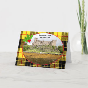 MacLeod-Clan-Schloss Dunvegan und Tartan-Weihnacht Feiertagskarte
