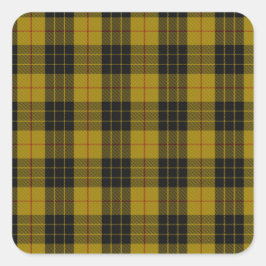 MacLeod Clan Tartan (alias "Loud MacLeod") Quadratischer Aufkleber