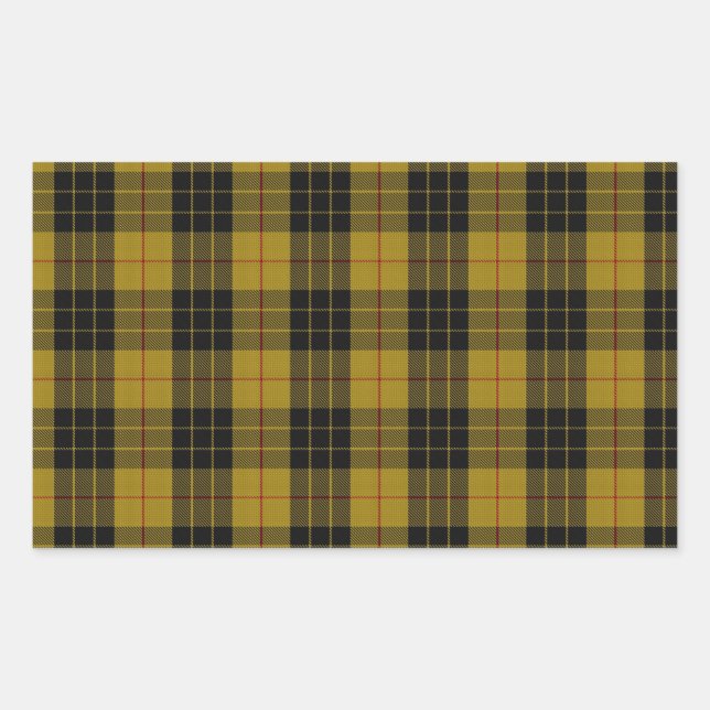 MacLeod Clan Tartan (alias "Loud MacLeod") Rechteckiger Aufkleber (Vorderseite)