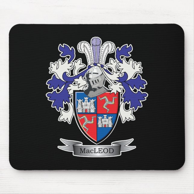 MacLeod Familienwappen-Wappen Mousepad (Vorne)