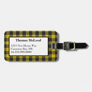 MacLeod Kleidertartan-karierter Gepäck-Umbau Gepäckanhänger